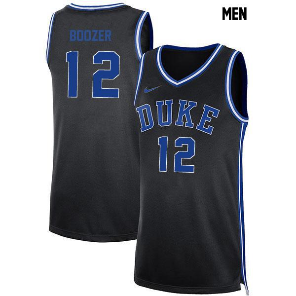 Cameron Boozer Mens Number 12 Black Stitched Authentic Duke Blue Devils College Basketball Jersey Cameron Boozer Mens Number 12 Black Stitched Authentic Duke Blue Devils College Basketball Jersey