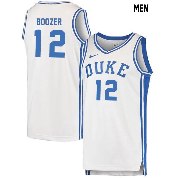 Cameron Boozer Mens Stitched Number 12 White Authentic Duke Blue Devils College Basketball Jersey Cameron Boozer Mens Stitched Number 12 White Authentic Duke Blue Devils College Basketball Jersey