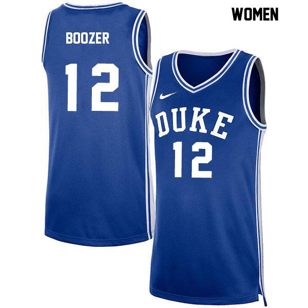 Cameron Boozer Stitched Womens Number 12 Blue Authentic Duke Blue Devils College Basketball Jersey Cameron Boozer Stitched Womens Number 12 Blue Authentic Duke Blue Devils College Basketball Jersey