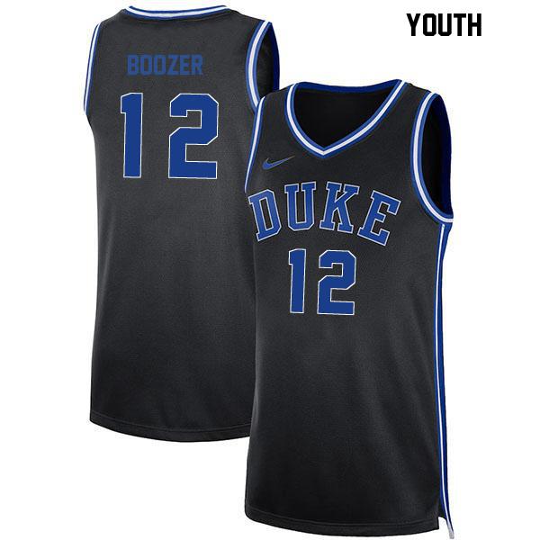 Cameron Boozer Youth Number 12 Stitched Black Authentic Duke Blue Devils College Basketball Jersey Cameron Boozer Youth Number 12 Stitched Black Authentic Duke Blue Devils College Basketball Jersey
